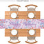 Camino mesa cumpleaños diseño mariposa lavanda 72x13pulg