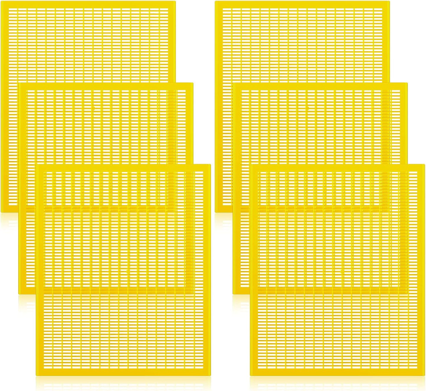 6 Unids Excluder Reina Abeja Plástico 10 Marcos Amarillo