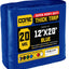 Lona 20mil impermeable UV resistente 12x20ft azul