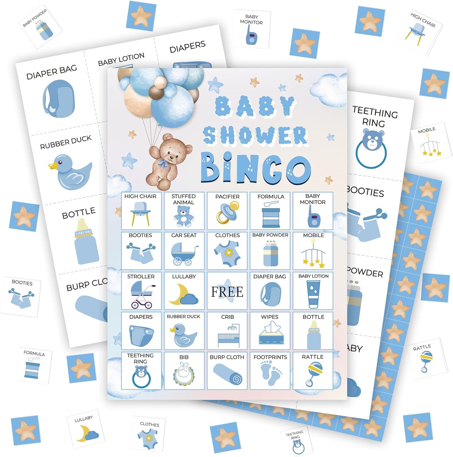 Juego bingo globos oso para adultos fiesta oficina
