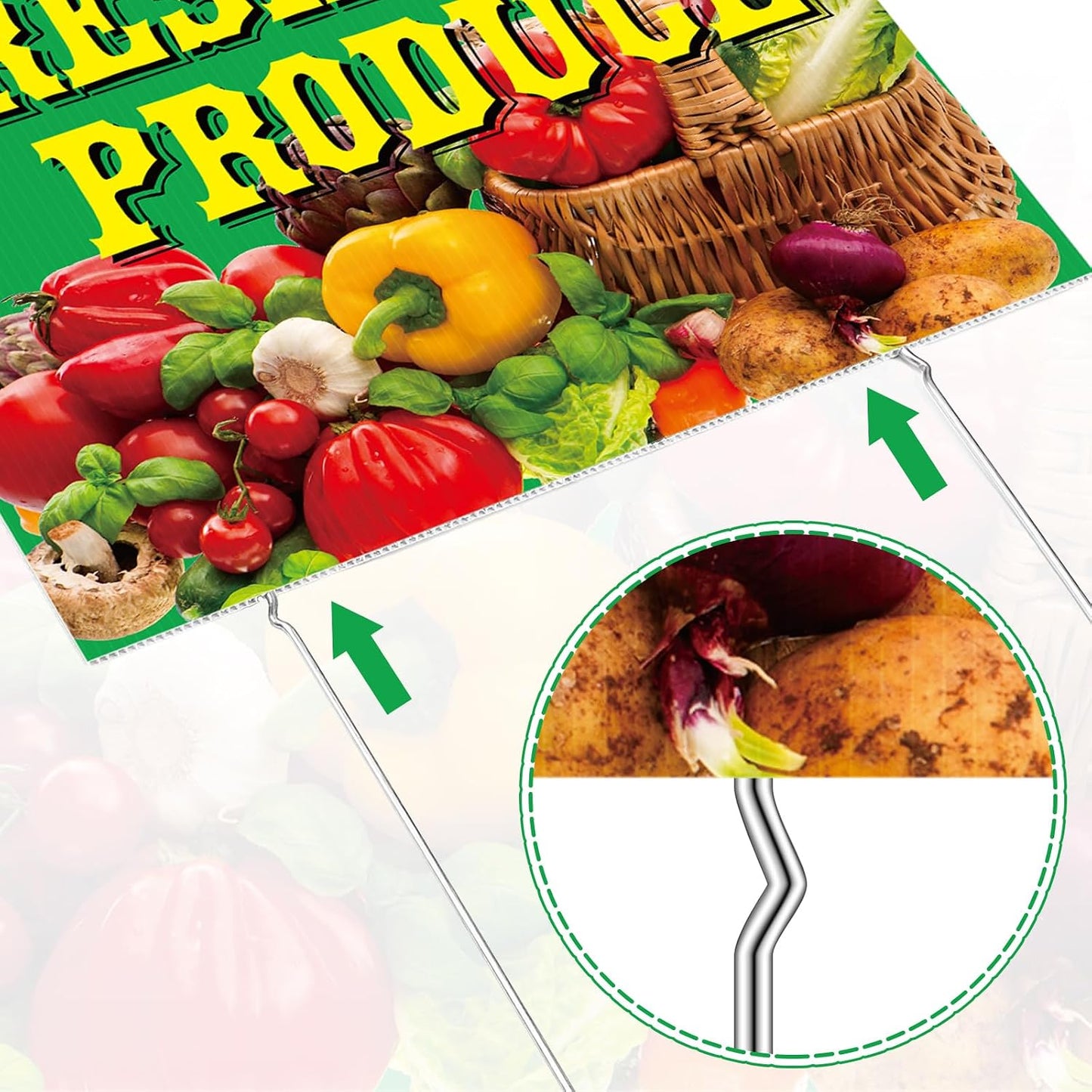 Letrero plástico corrugado 12x16" 3 Pzas para eventos
