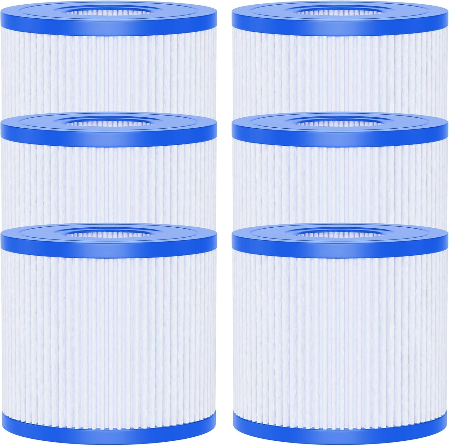 Filtro piscina tipo D 3 3/4x4 1/4 pulg 6 Pzas