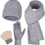 Conjunto bufanda gorro invierno hombre forro polar