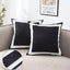 2 Pzas Fundas Almohada Exteriores 16x16" Color Negro