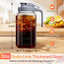 Pitcher Vidrio 32oz con Tapón para Café Frío Agua Jugo