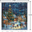 Cortina ducha Navidad 72x72pulg con ganchos