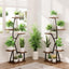 Soporte plantas interior con luces 2 pzas estante 6 niveles 45pulg