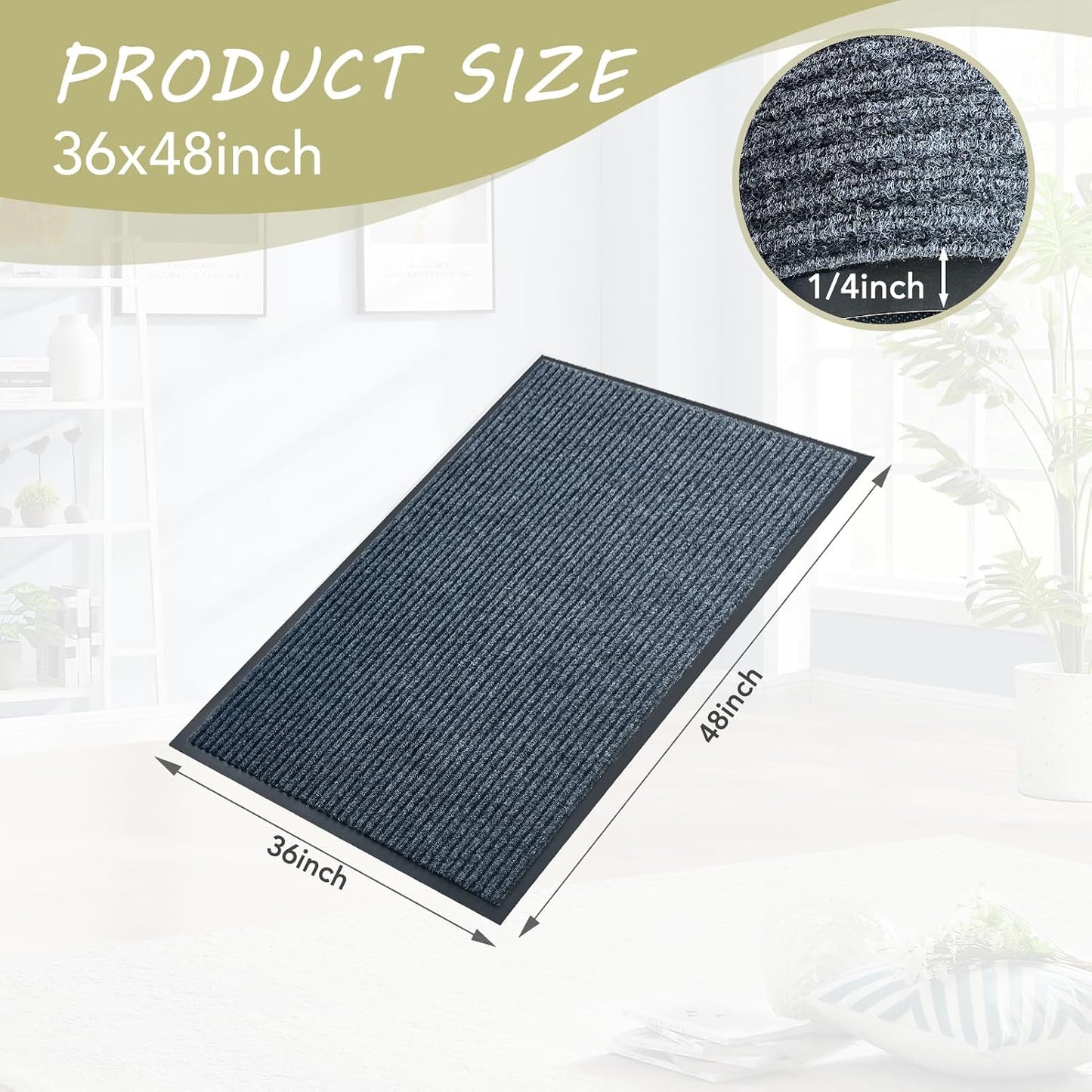 Tapete puerta 3x4ft impermeable antiderrap