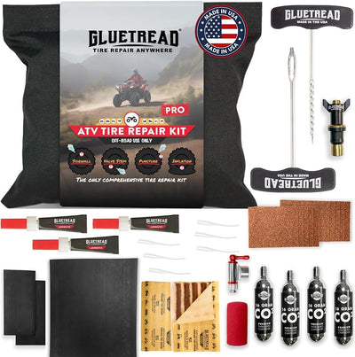 Kit reparación neumáticos ATV GlueTread con parches
