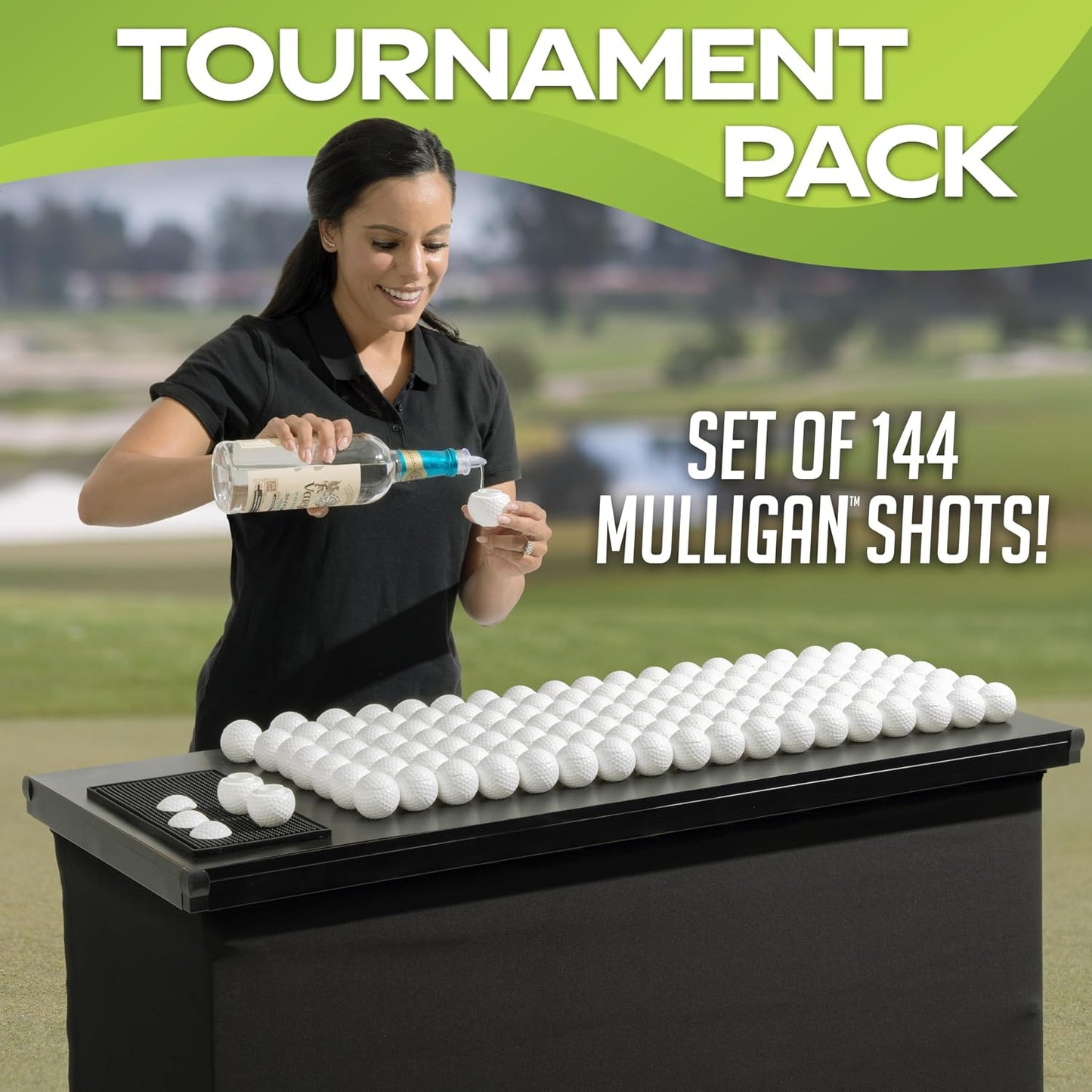 144 Vasos Chupito Pelota Golf con Tapas Regalo Hombres
