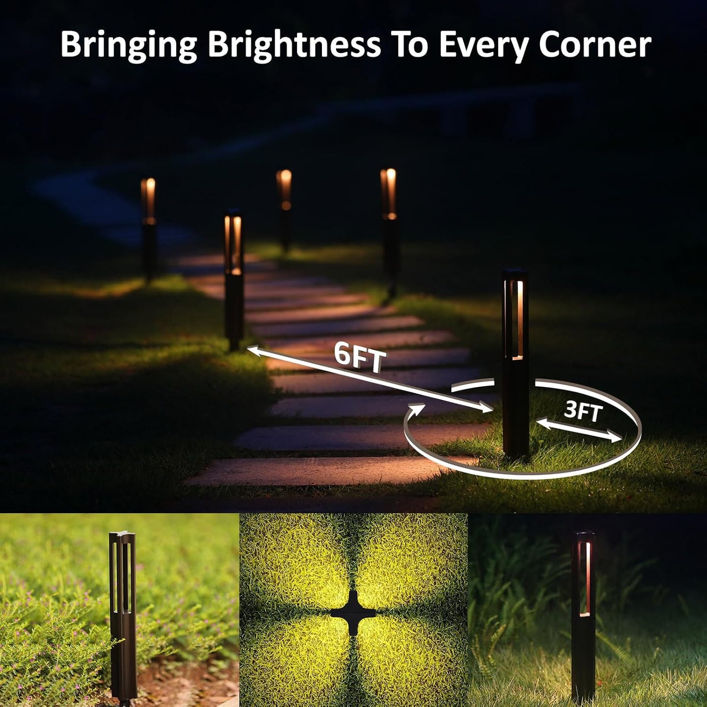 Luces LED 12V aluminio IP65 para camino exterior 5CCT