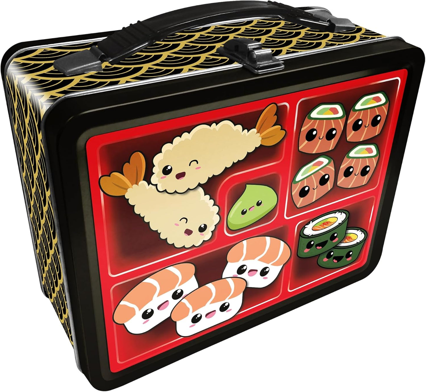 Caja almacenamiento lata con mango plástico y cubierta