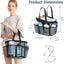 Organiz. ducha malla 2en1 con 7 bolsillos negro