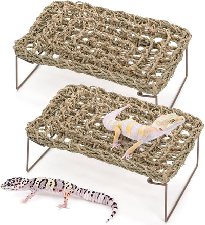 2 Hamacas Reptiles con Patas Metal y Tumbona Decorativa