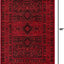 Alfombra Area Sheibani 5x8ft Rectangular Rojo/Negro