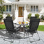 4 Sillas plegables patio respaldo ajustable acolchadas
