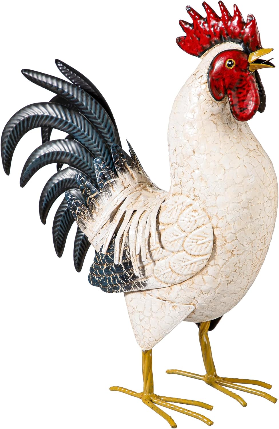 Estatuas animales metal gallo 14pulg decoración jardín