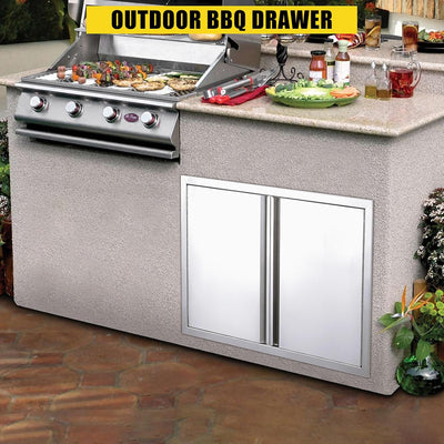 Puerta acceso barbacoa 24x24" acero inox 304 resistente