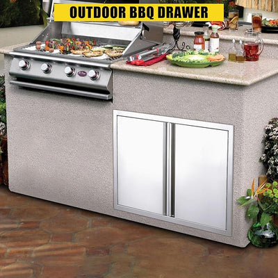 Puerta acceso barbacoa 24x24" acero inox 304 resistente
