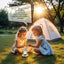 Linterna campamento niños LED recargable USB 3 colores