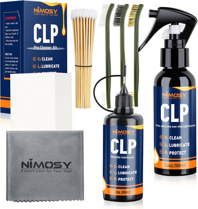 Kit limpieza CLP 3.4oz aceite 2oz lubricante aguja cepillos