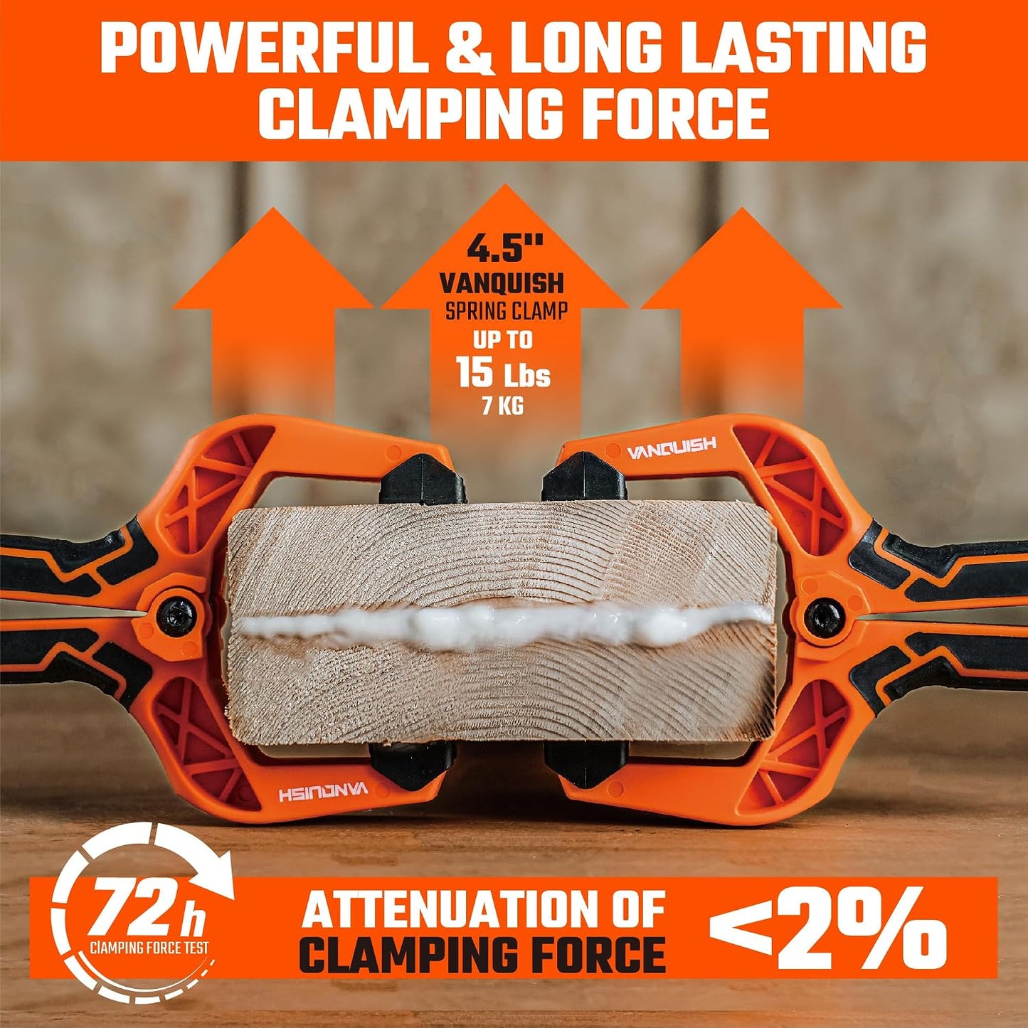 Abrazaderas resorte 4.5pulg pack 4 carpintería