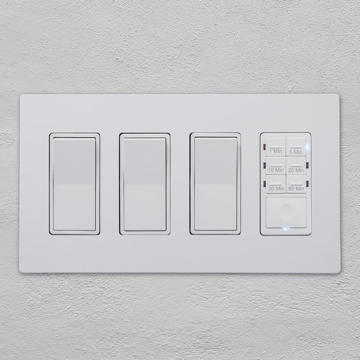 10 Placas Pared Sin S 4 Segmentos Blanco Estándar