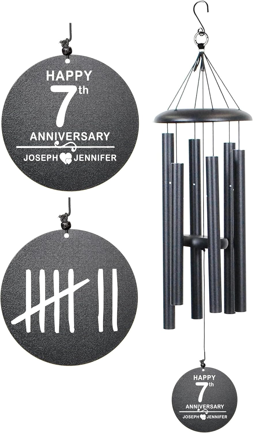 Campanillas viento decoración hogar jardín 40" personalizado