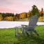 Mesa auxiliar doble Adirondack exterior gris