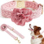 Collar perro rosa ajustable para medianos y niñas