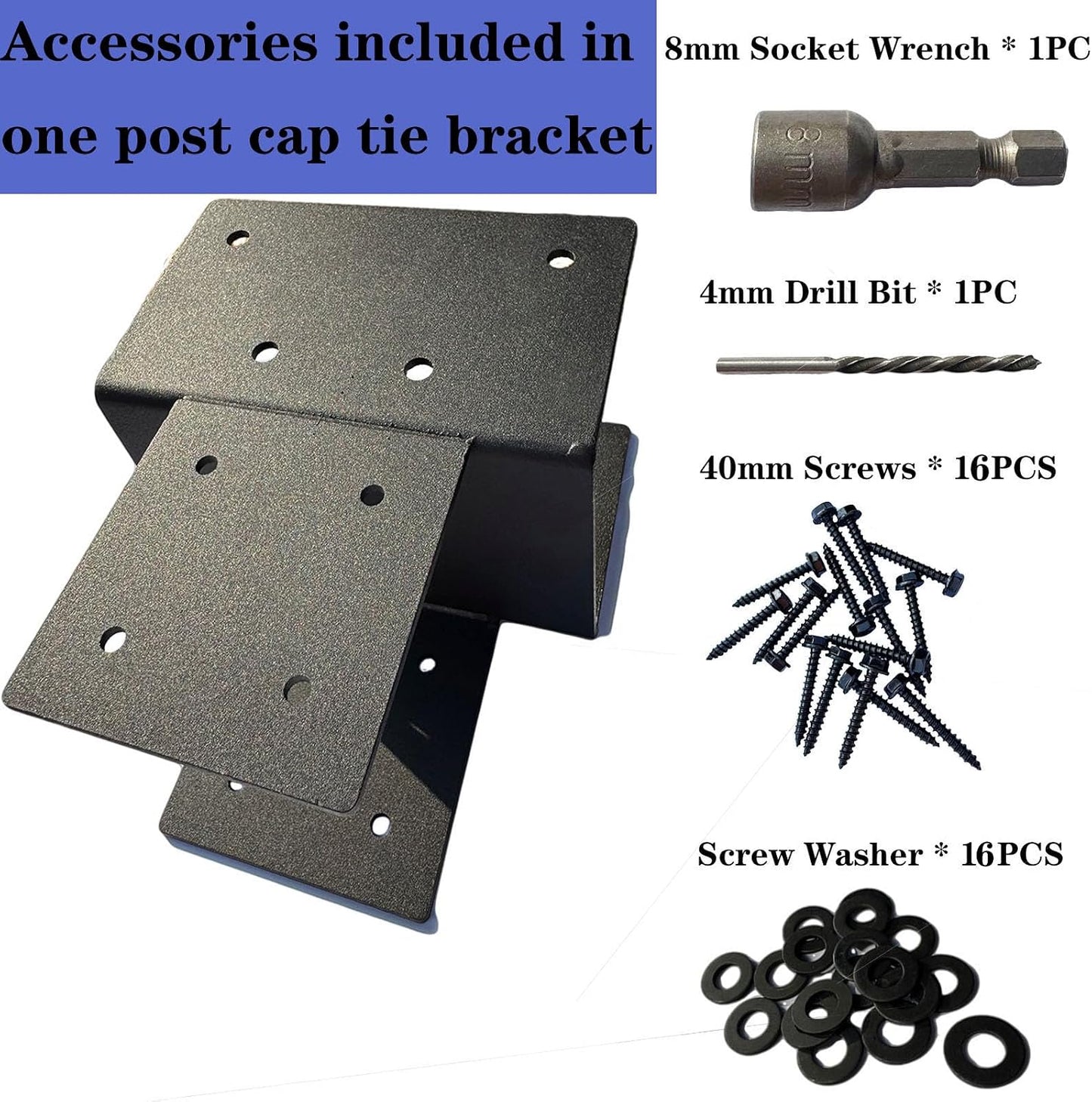 Soportes poste 4x4pulg acero galvanizado anclaje madera