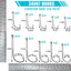 Ganchos pesca acero inox 50pz forma J O'Shaughnessy