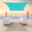 Toldo rectangular 14x16ft tela malla UPF50 color turquesa