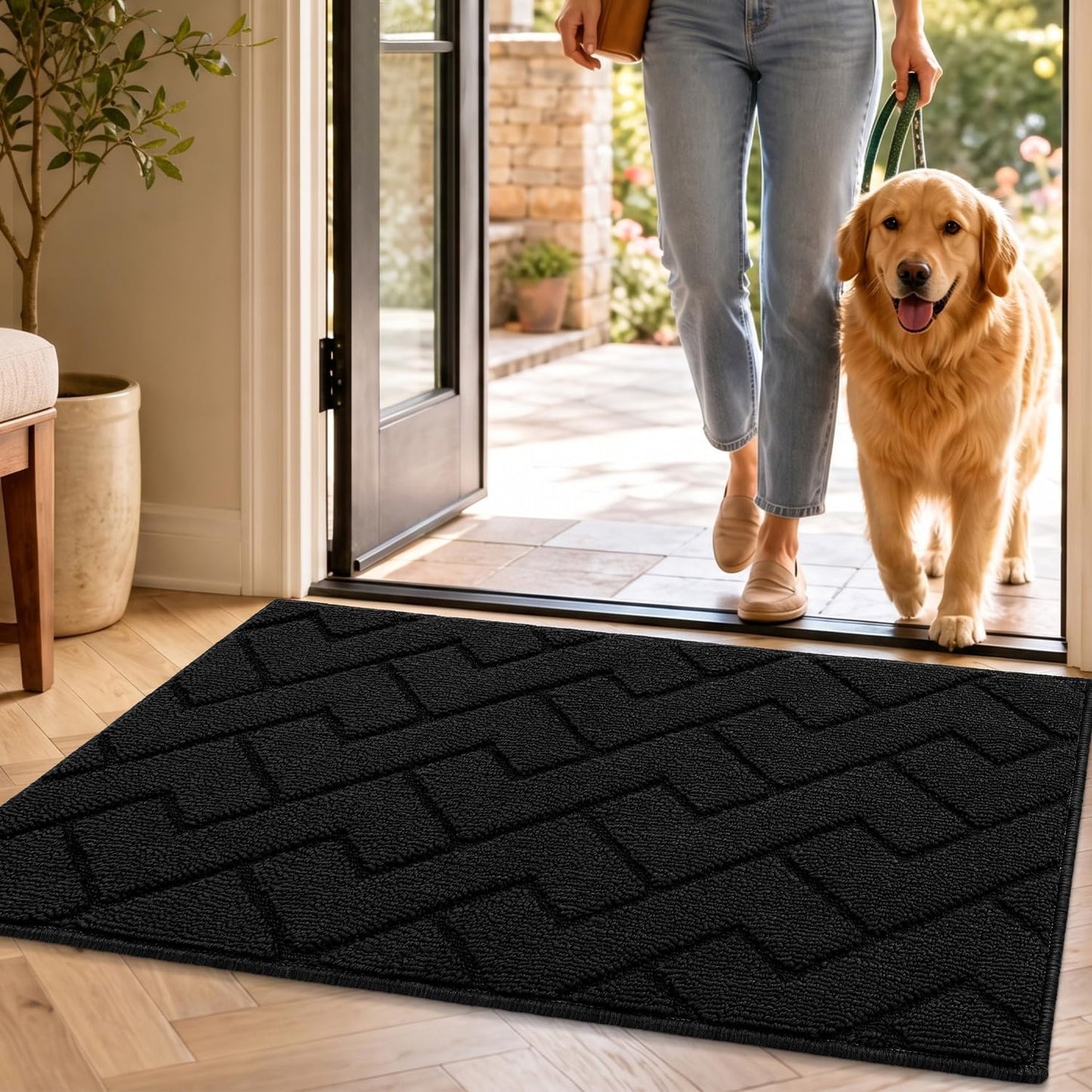 Tapete Bienvenida 20x31.5" antiderrap TPR absorbente