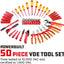 Set 50 Pzas Herramientas VDE 1000V Estuche Impermeable