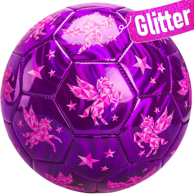 Balón fútbol unicornio rosa para niños tamaño 2 con bomba