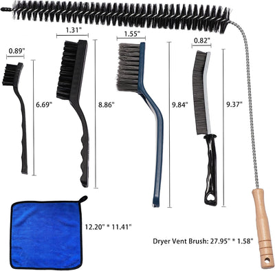 Kit 8 cepillos limpieza lavadora secadora azulejos baño