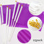 25 Banderas Mini Moradas 5x8pulg Decoración Fiesta