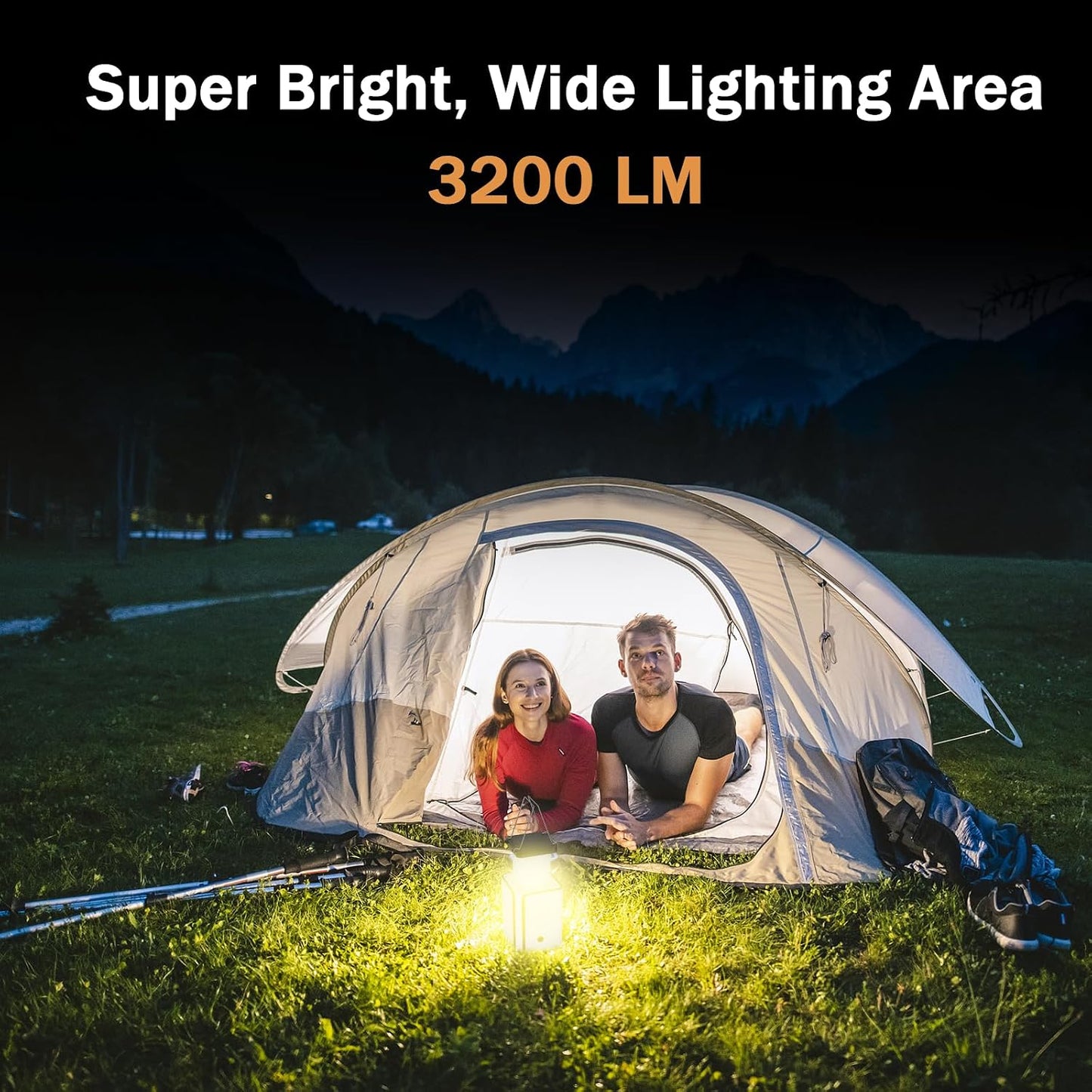 4 Linternas Solares LED Recargables con Carga Solar y