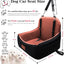 Asiento coche perro elevado 25lb tela suave con cinturones