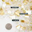 Rocas vidrio reflectante dorado 15lb hoguera