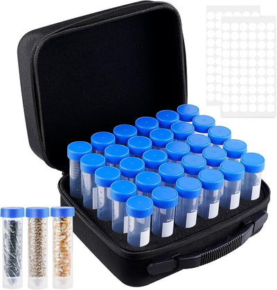 Caja almacenamiento semillas 30 ranuras 120 etiquetas
