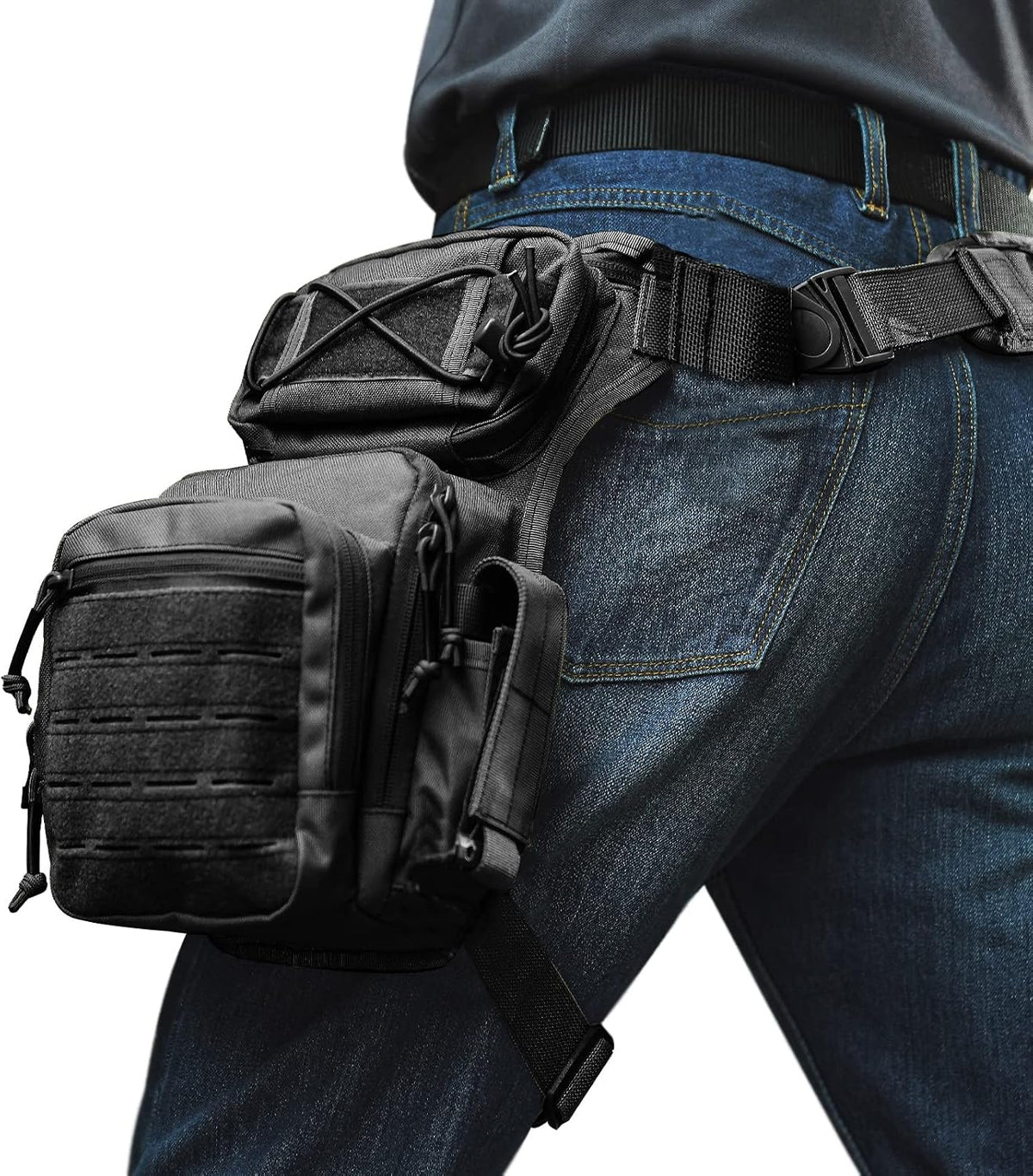 Bolsa pierna caída táctica para hombres y mujeres senderismo