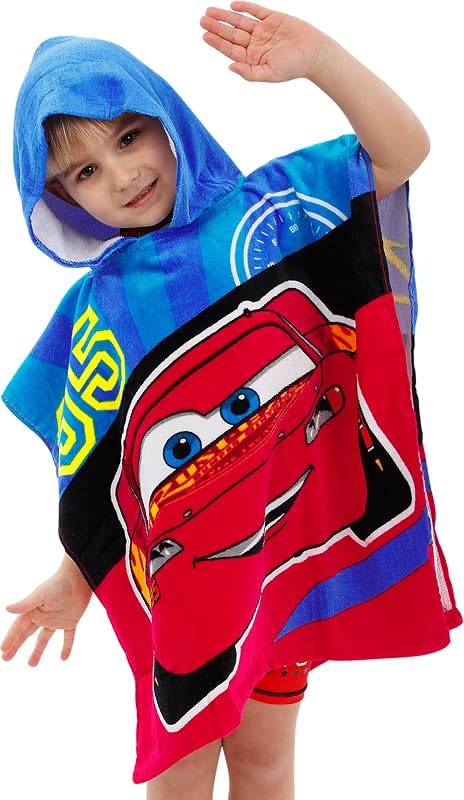 Poncho para niño Cars rojo talla única