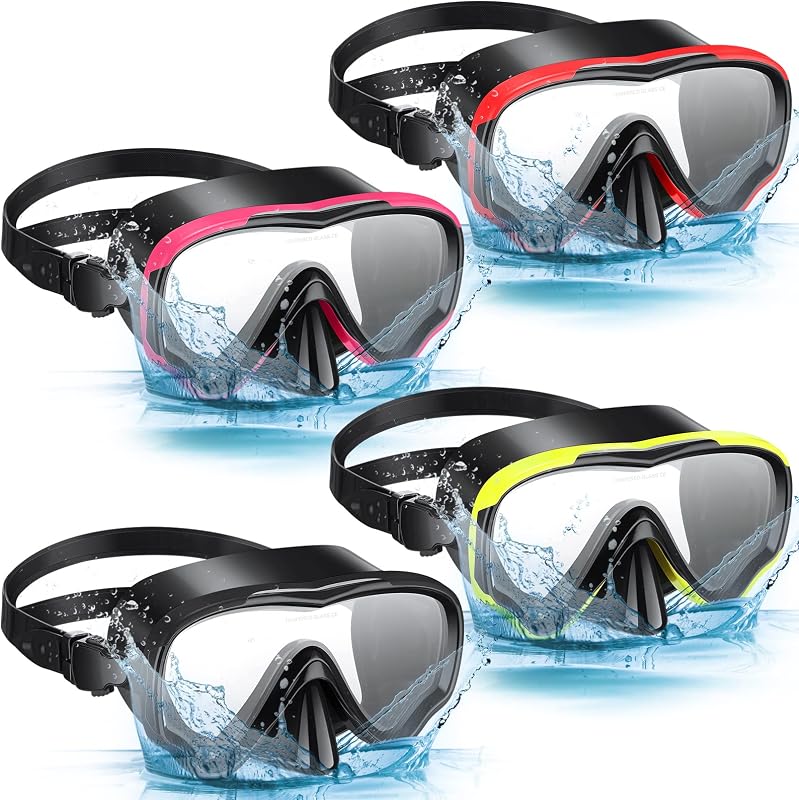 4 Gafas esnórquel adultos con máscara buceo