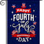 Bandera 4 de Julio 12x18pulg doble cara patio hogar