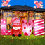 Inflables San Valentín decoración patio corazón gnomo