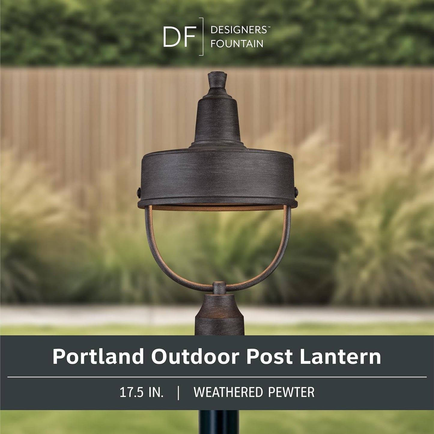 Linterna poste exterior peltre desgastado