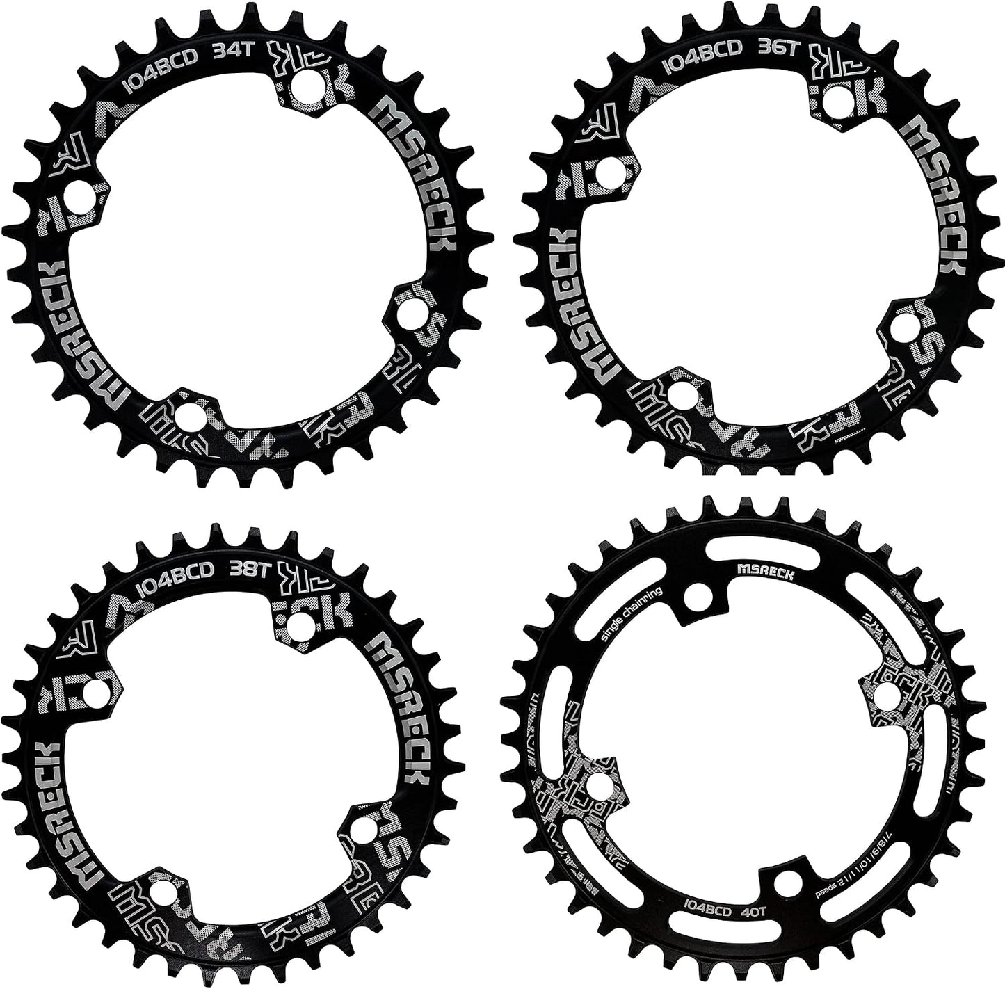 Plato redondo 104 BCD anillo cadena bicicleta