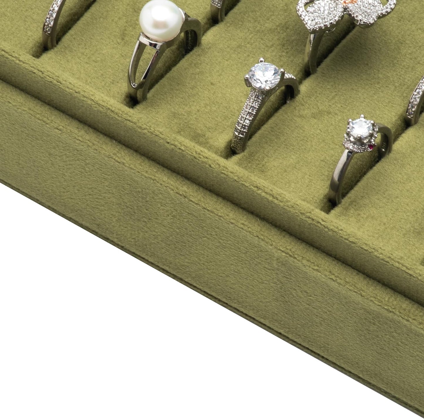 Caja organizadora anillos terciopelo para joyas